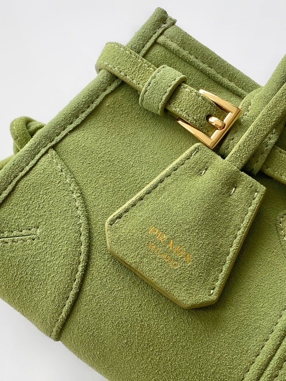 Prada 2026 Bonnie Handbag 24cm Suede