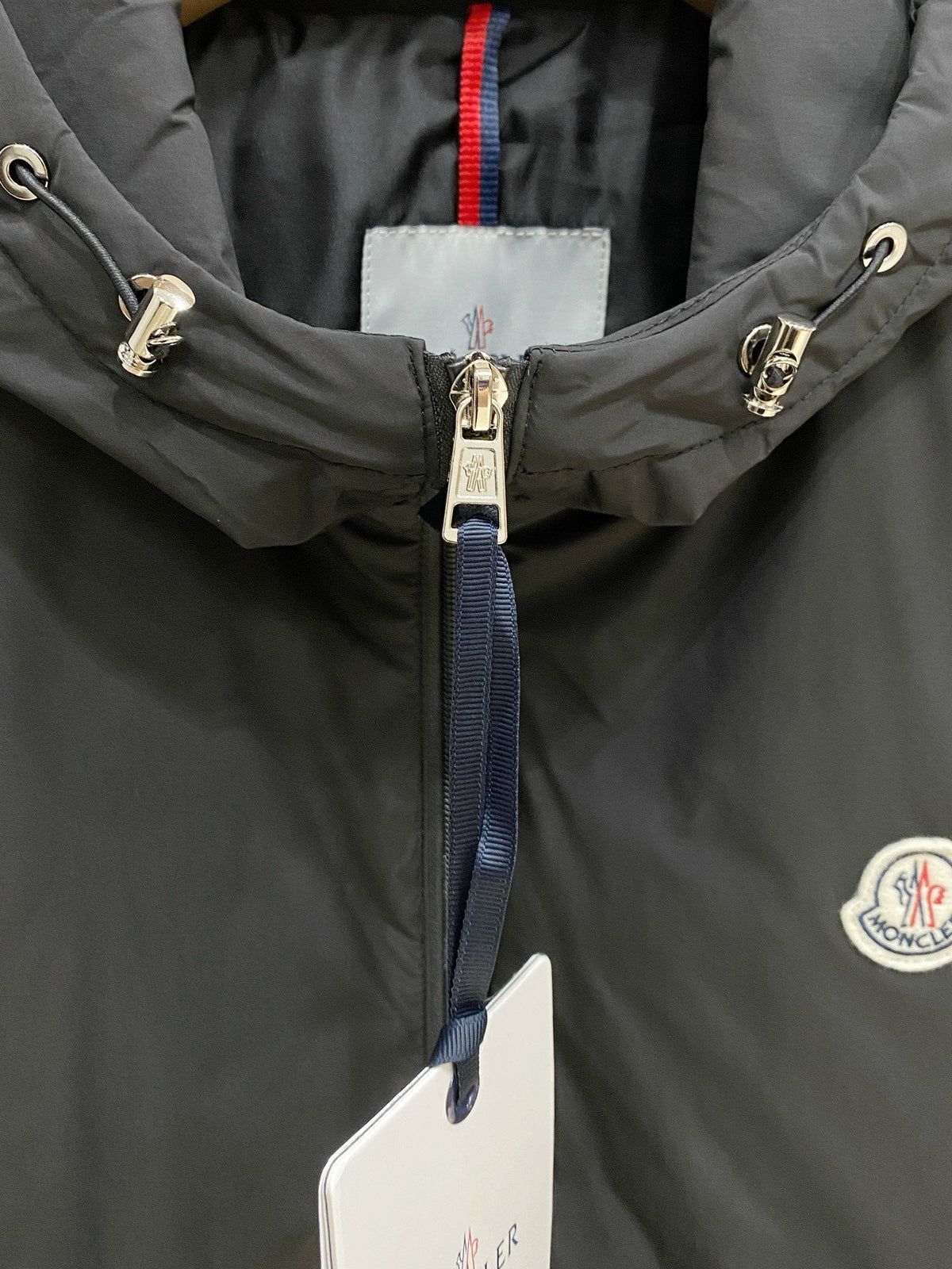 MC Hooded Windbreaker Jacket Black Nylon