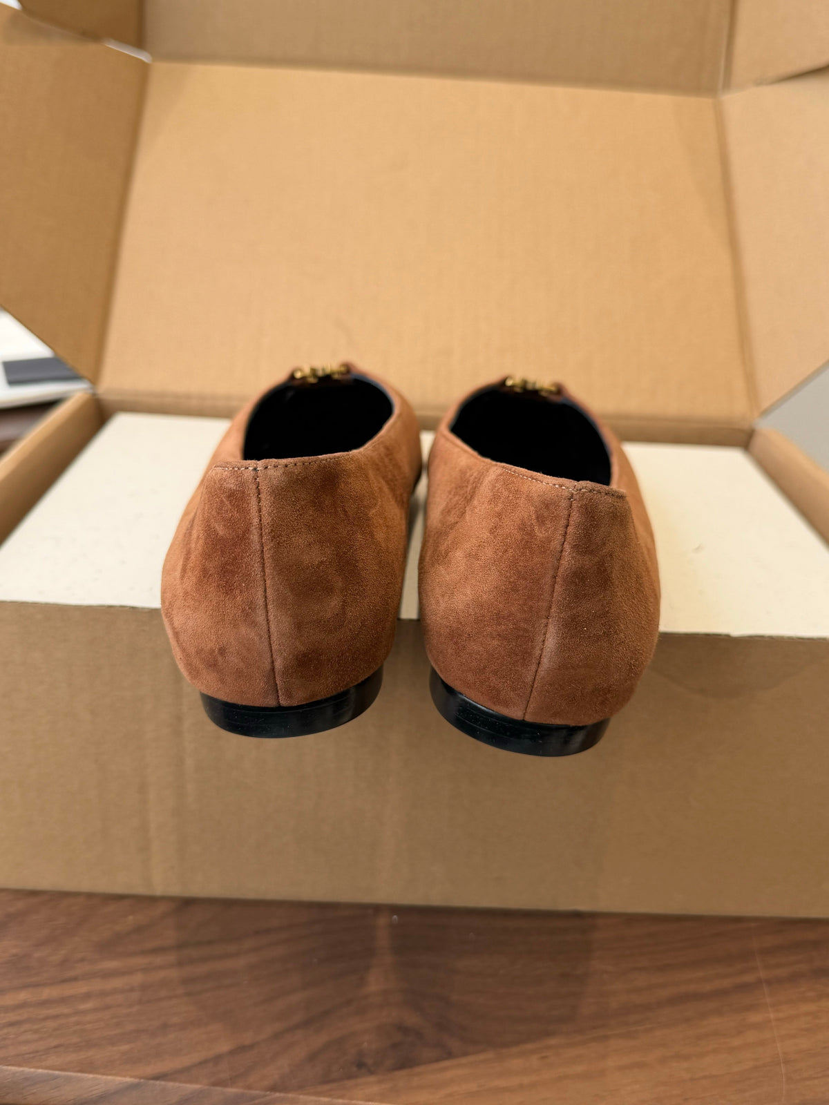 YSL Laurent Ballet Flats Suede 158981