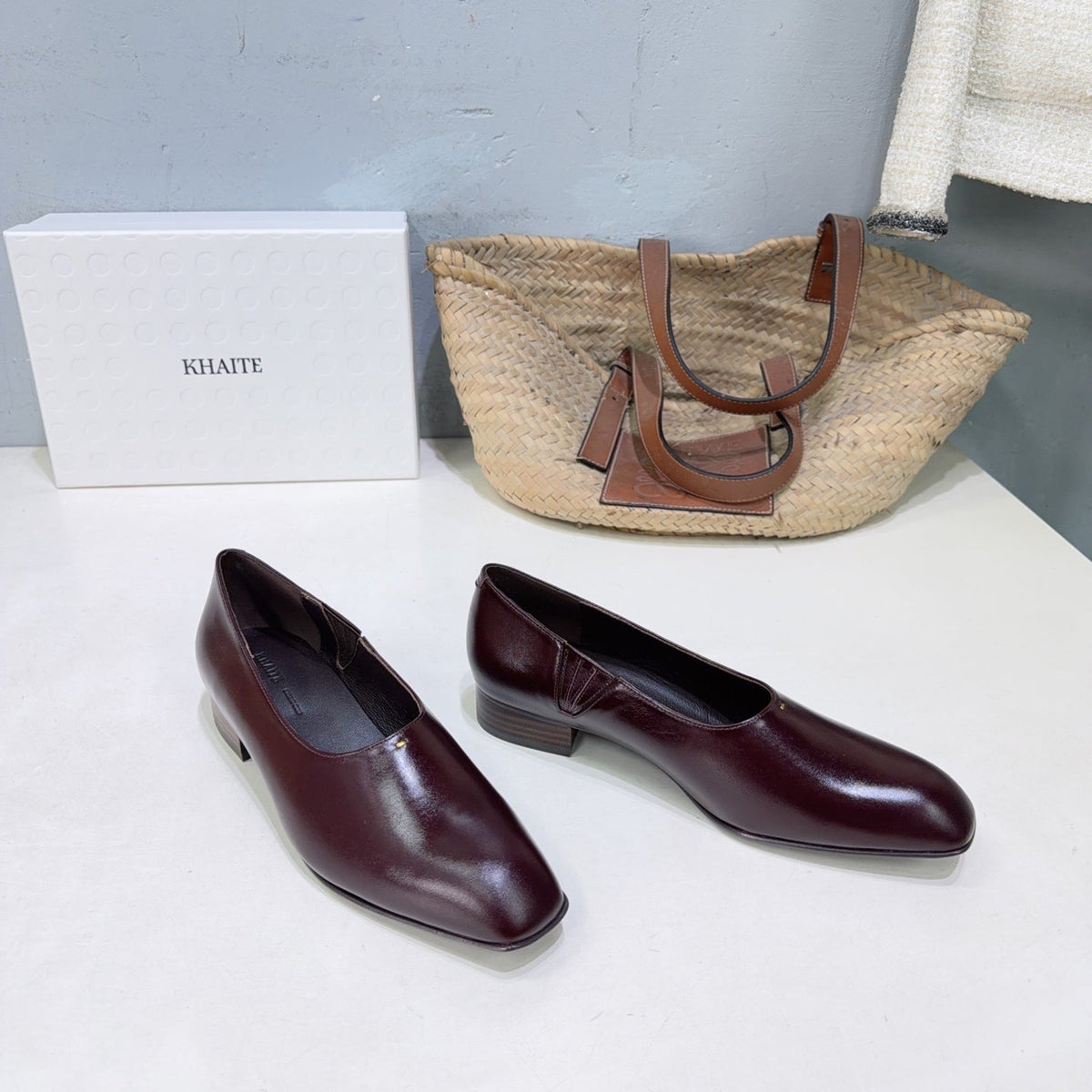 Khaite 26s Colt Loafers 1.2cm Burgundy Leather 107779