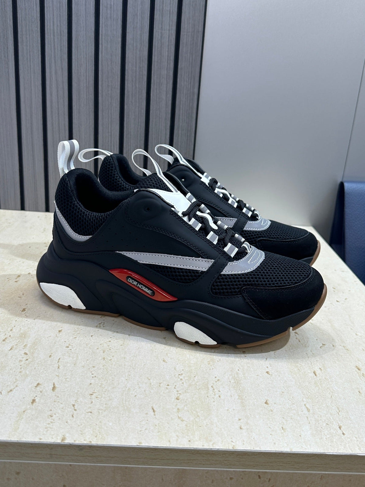 CD 26s Men B22 Sneakers Black Mesh Red Plate Gum Sole 628491