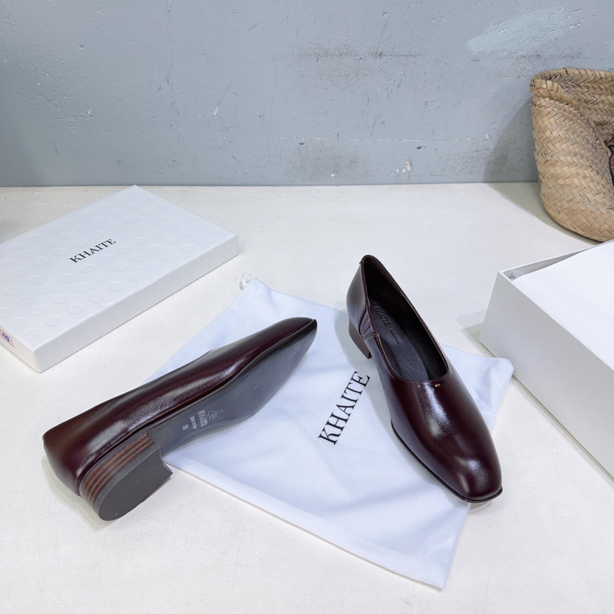 Khaite 26s Colt Loafers 1.2cm Burgundy Leather 107779