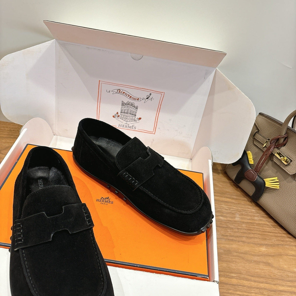 HM Lazy Loafer Black Suede