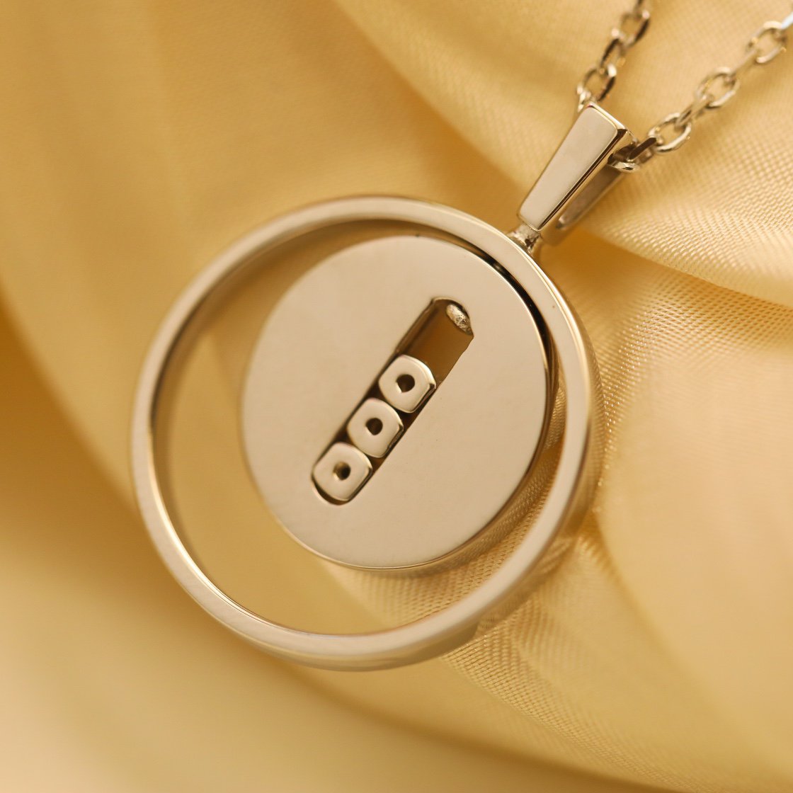 Messika Lucky Move MM Silver Diamond Necklace