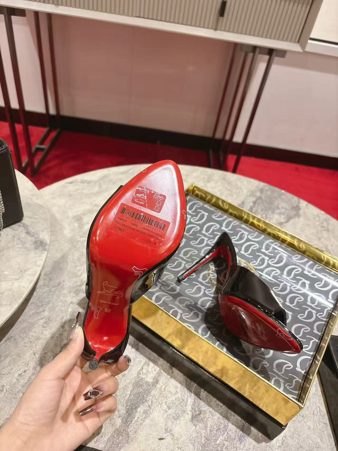 CL Miss Z 80 Mule Black Patent Leather