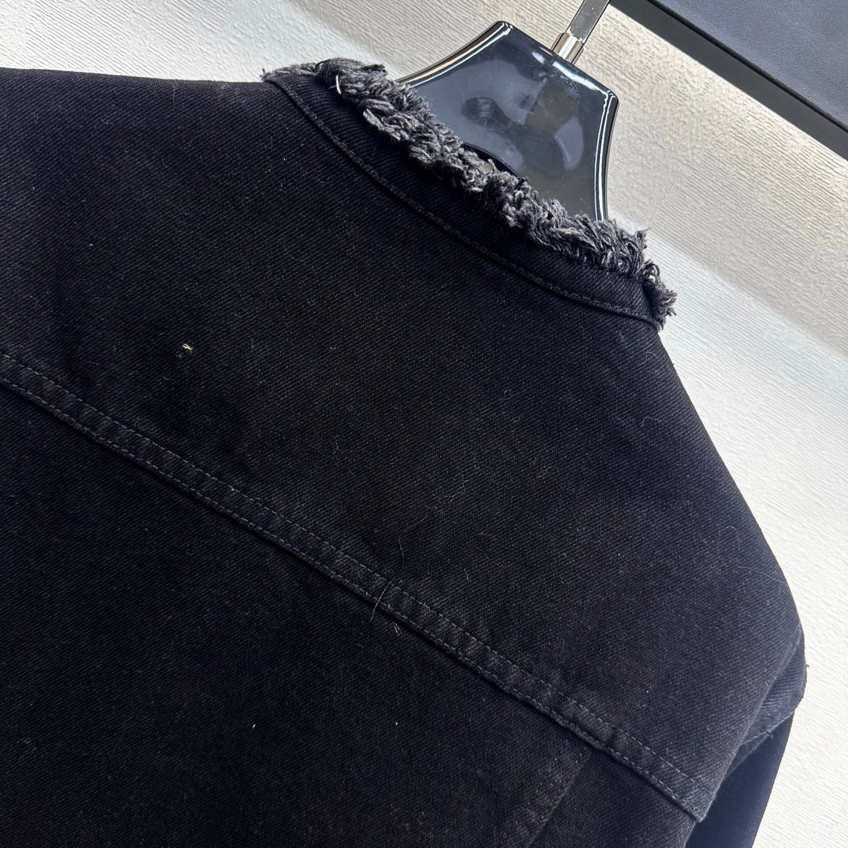 CE Trucker Jacket in Black Heavy Cotton