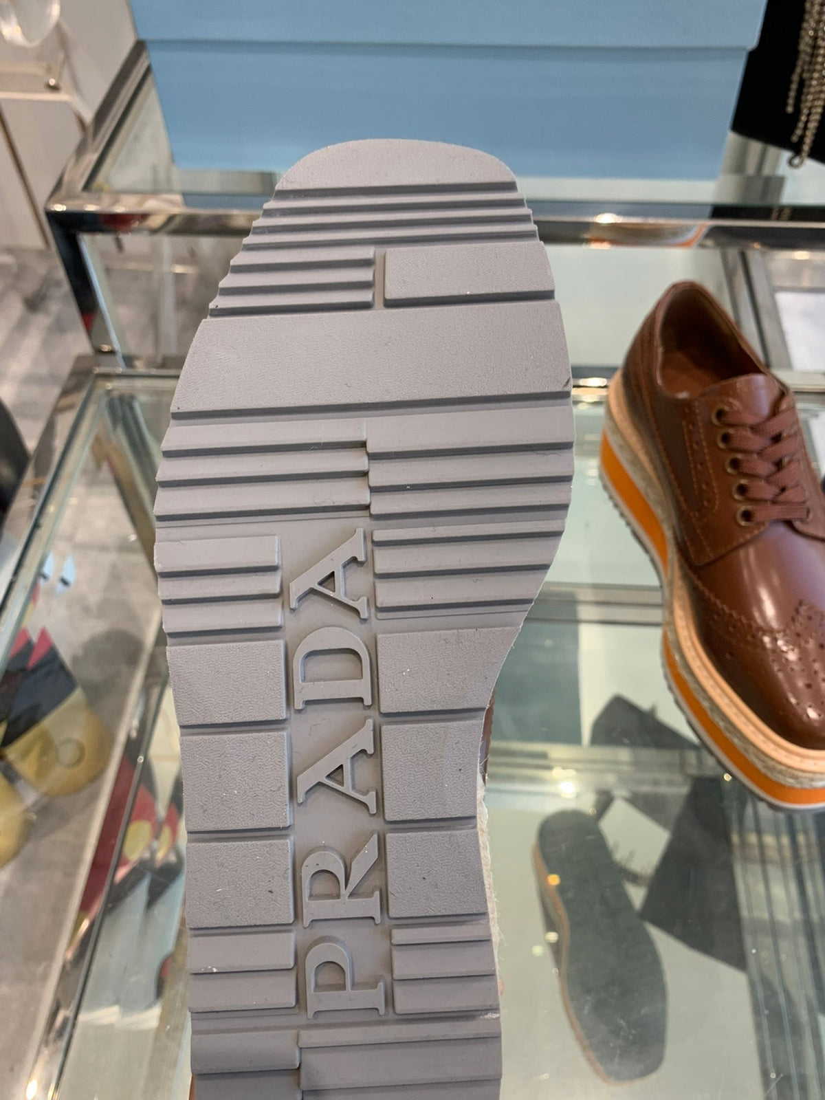 Prada 2026 Spazzolato Platform Loafers 60mm Leather 177126