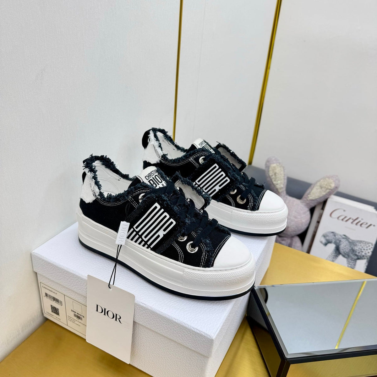 CD 26s Platform Sneaker 50mm Black Canvas 472915
