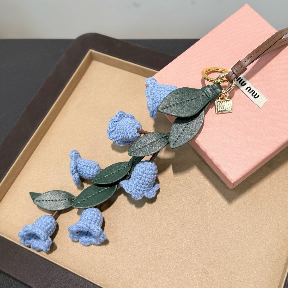 Miu Miu Lilac Crochet Floral Charm