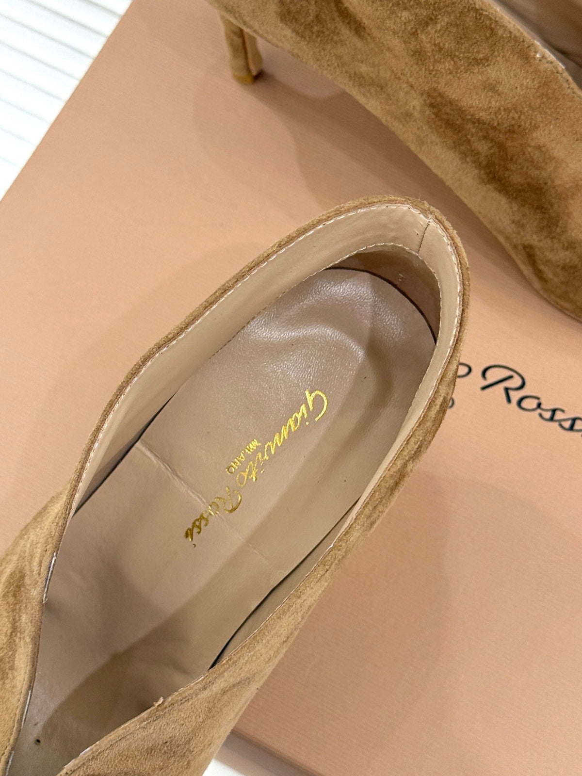 GR 26s Vania Pumps 9cm Camel Suede 175089