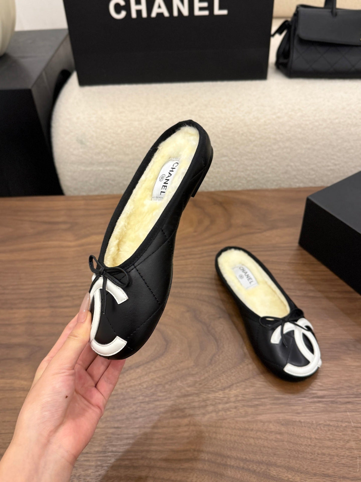 Chanel 2026 Cambon Mule Leather Wool 173187