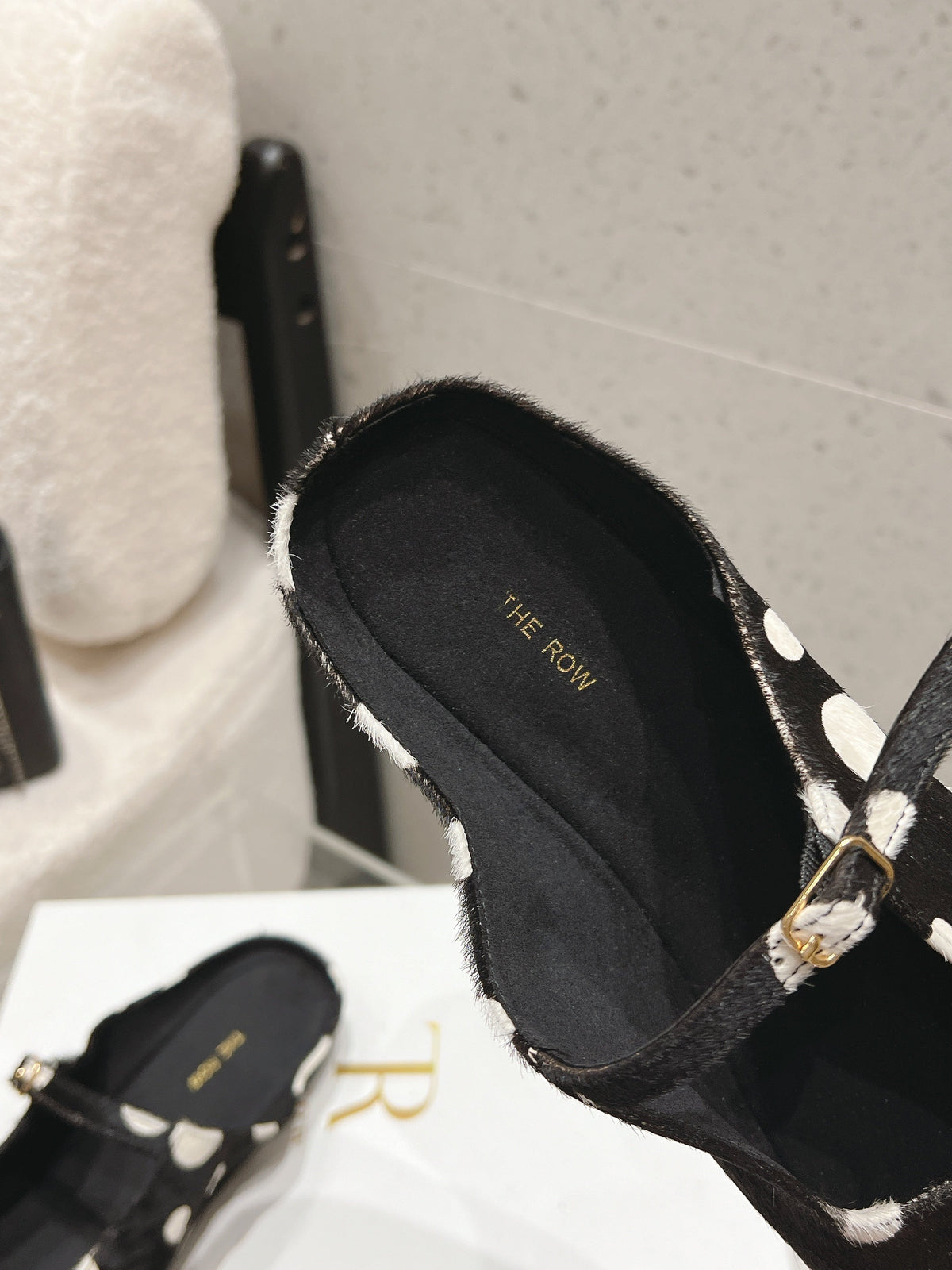 TR Ava Mules Polka Dot Horsehair 178913