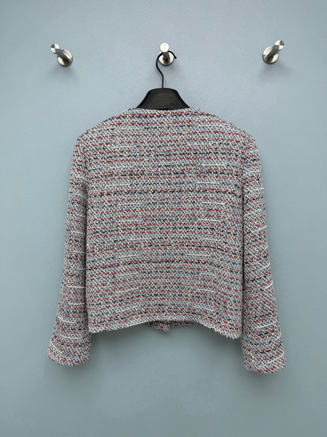CC 26FW Tweed Jacket White Blue Red Cotton 274314