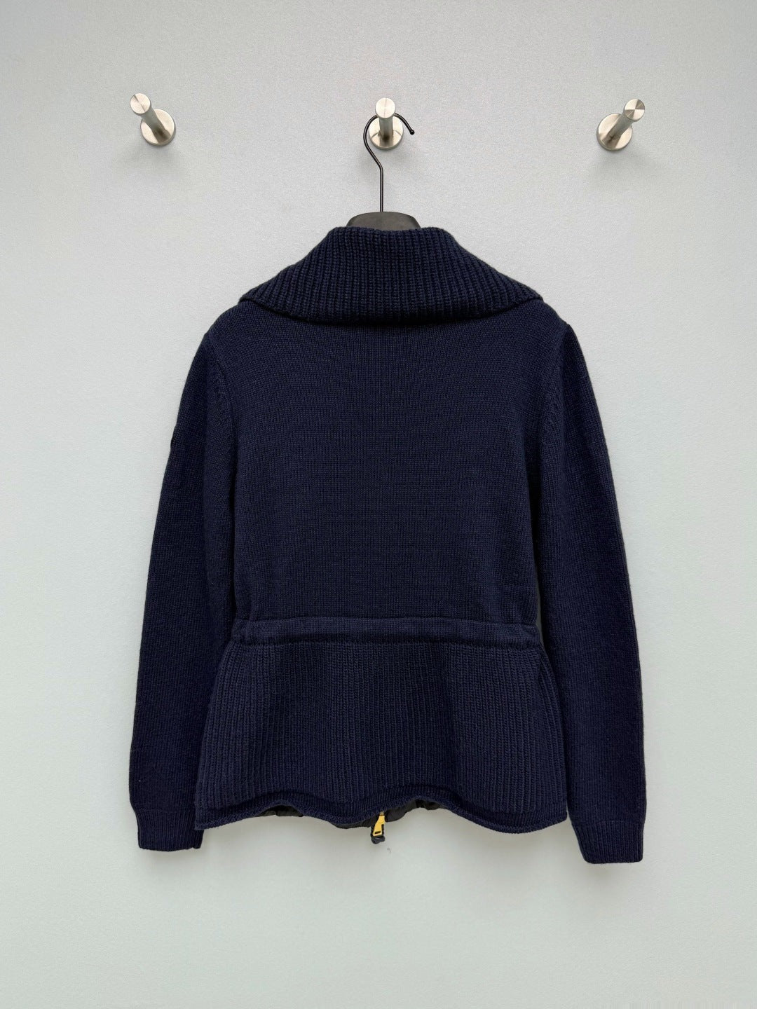 Moncler 2026 Blend Padded Zip-Up Cardigan Dark Blue Wool & Cashmere