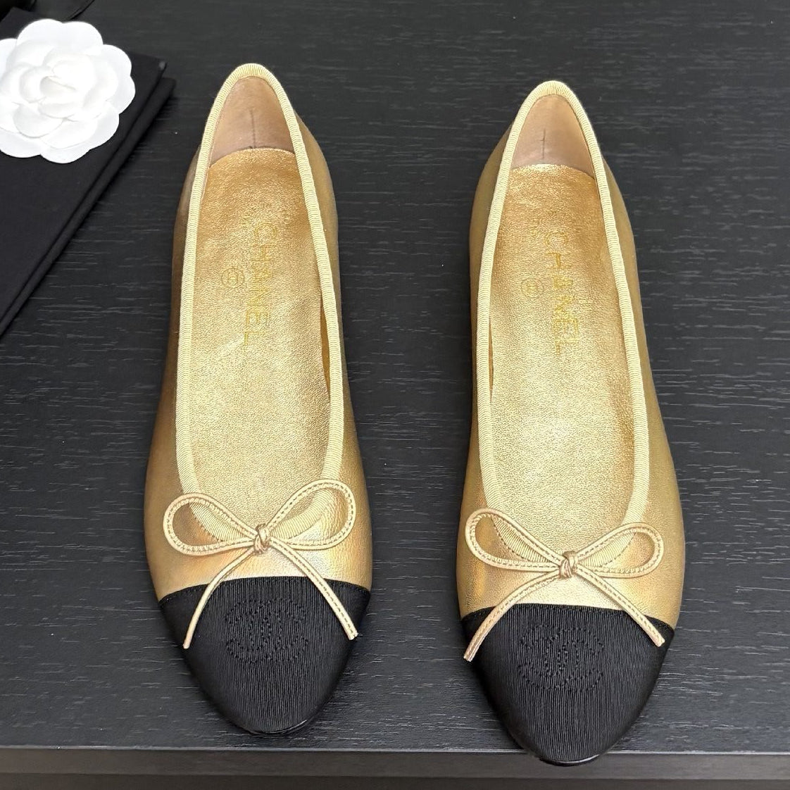 Chanel 2026 Two-Tone Ballet Flat Cowhide 168113