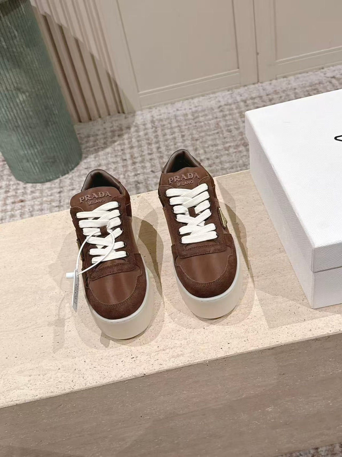 Prad 26s Downtown Sneakers Brown Re-Nylon Suede