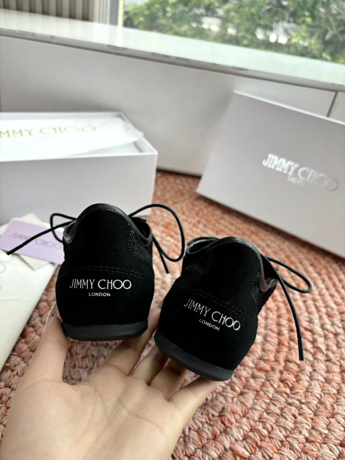 Jimmy Choo 26S Sneakers Black Mesh And Suede 391824