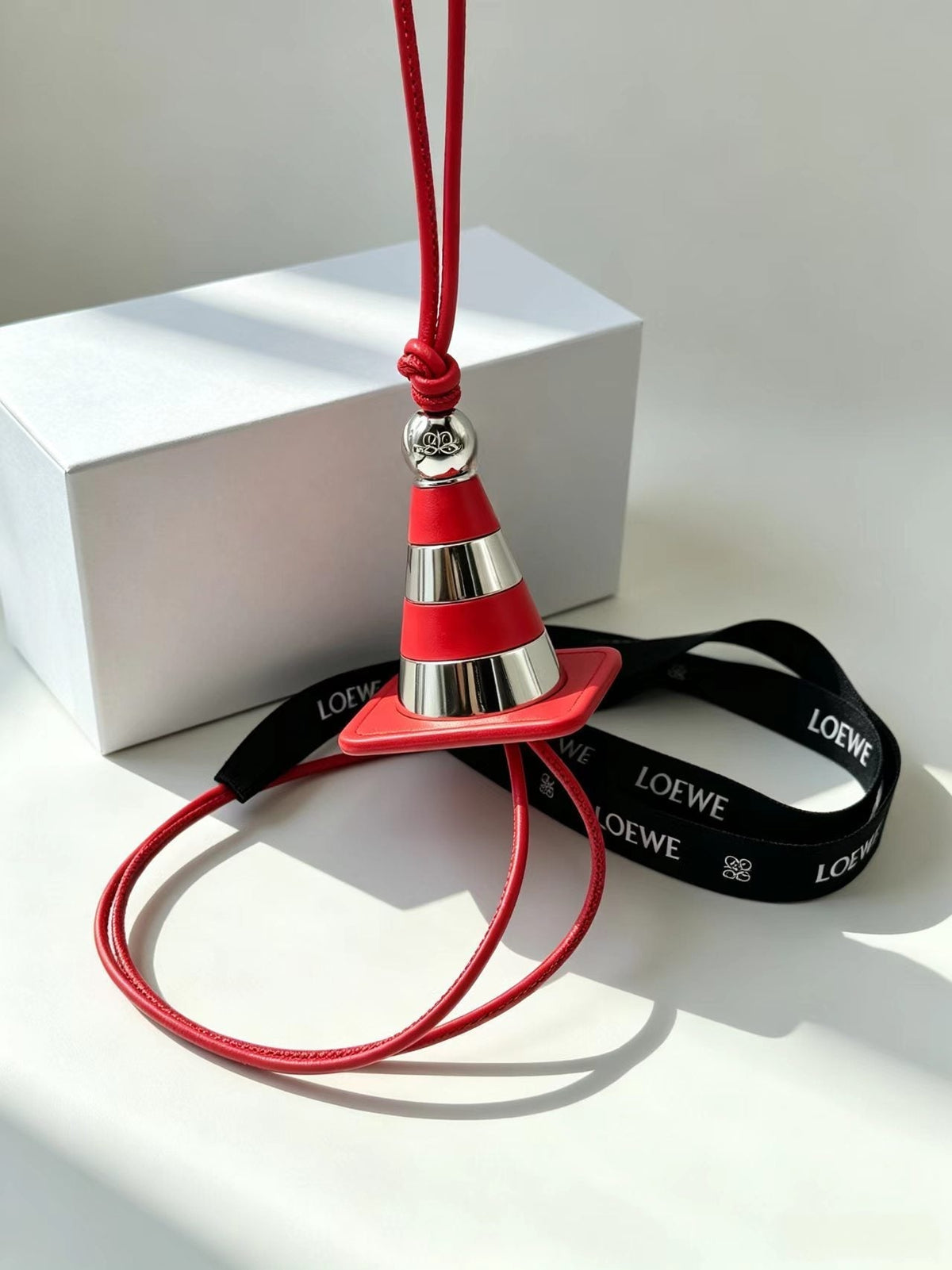 Loewe Red Work Cone Charm