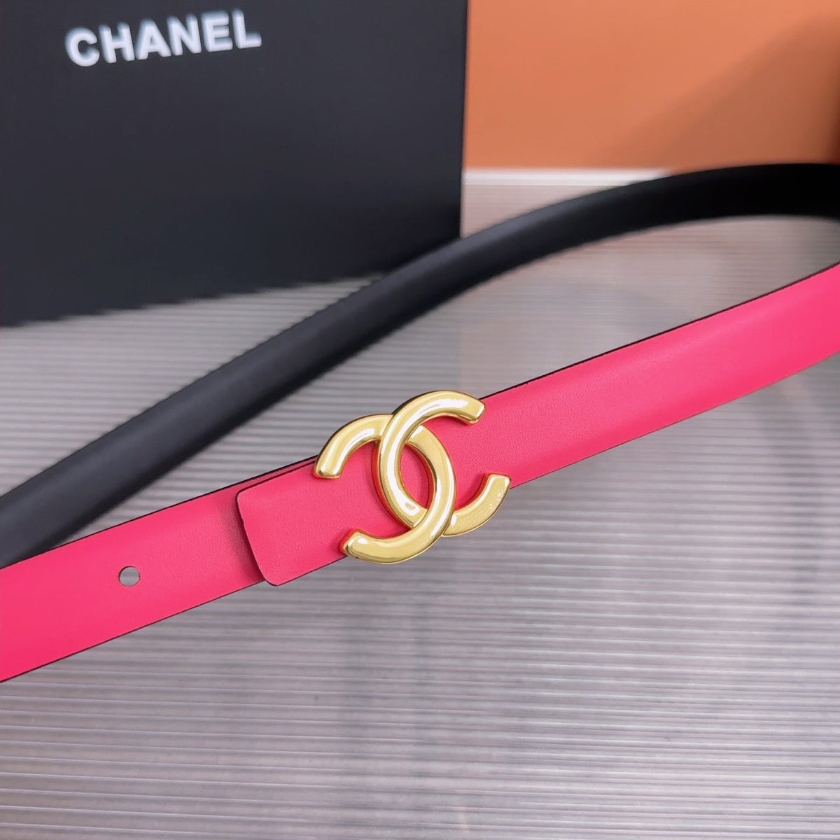 CC 26W Belt 2cm Double-Sided Calfskin 218291