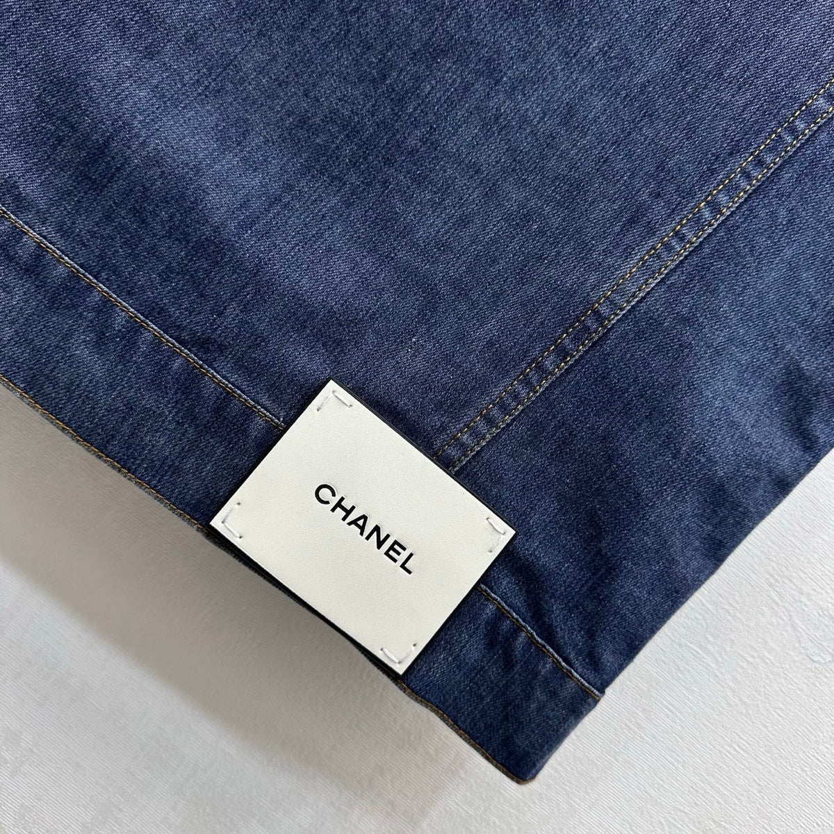 CC 26FW Chain-Trim Denim Vest Embroidered Logo Blue Cotton 441464