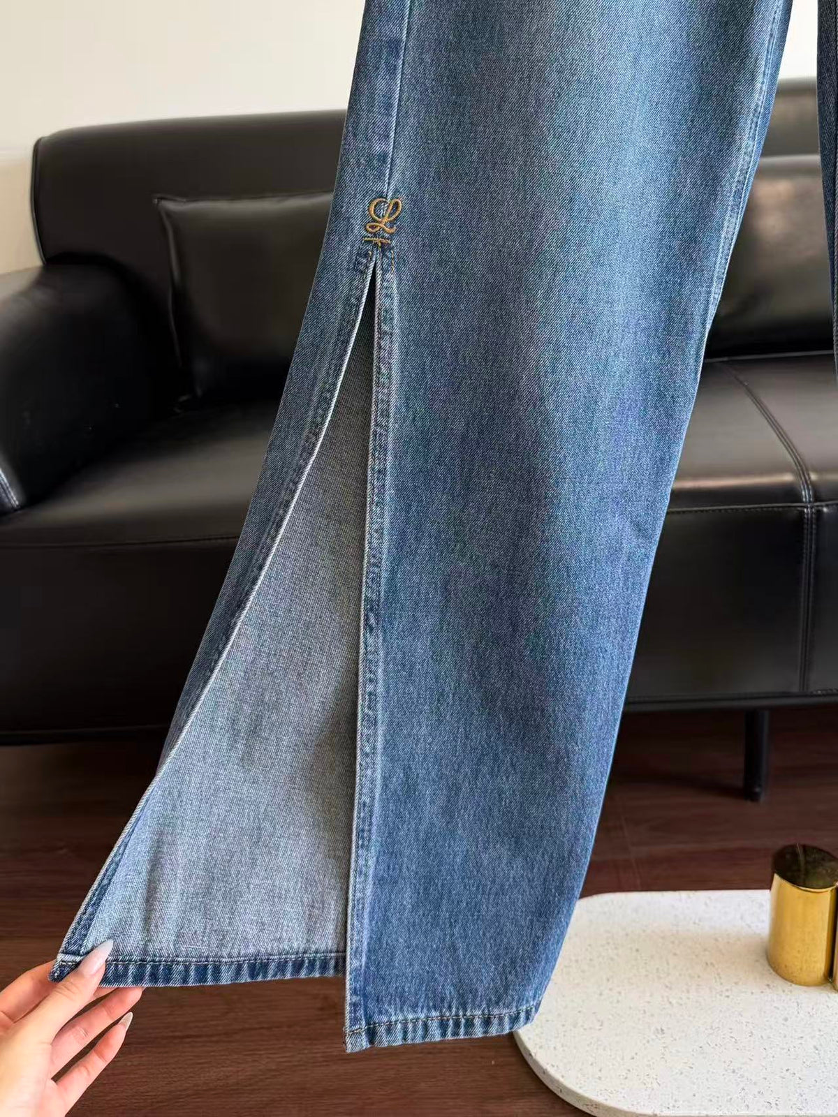 Loewe 2026 Wide-Leg Jeans Blue Denim
