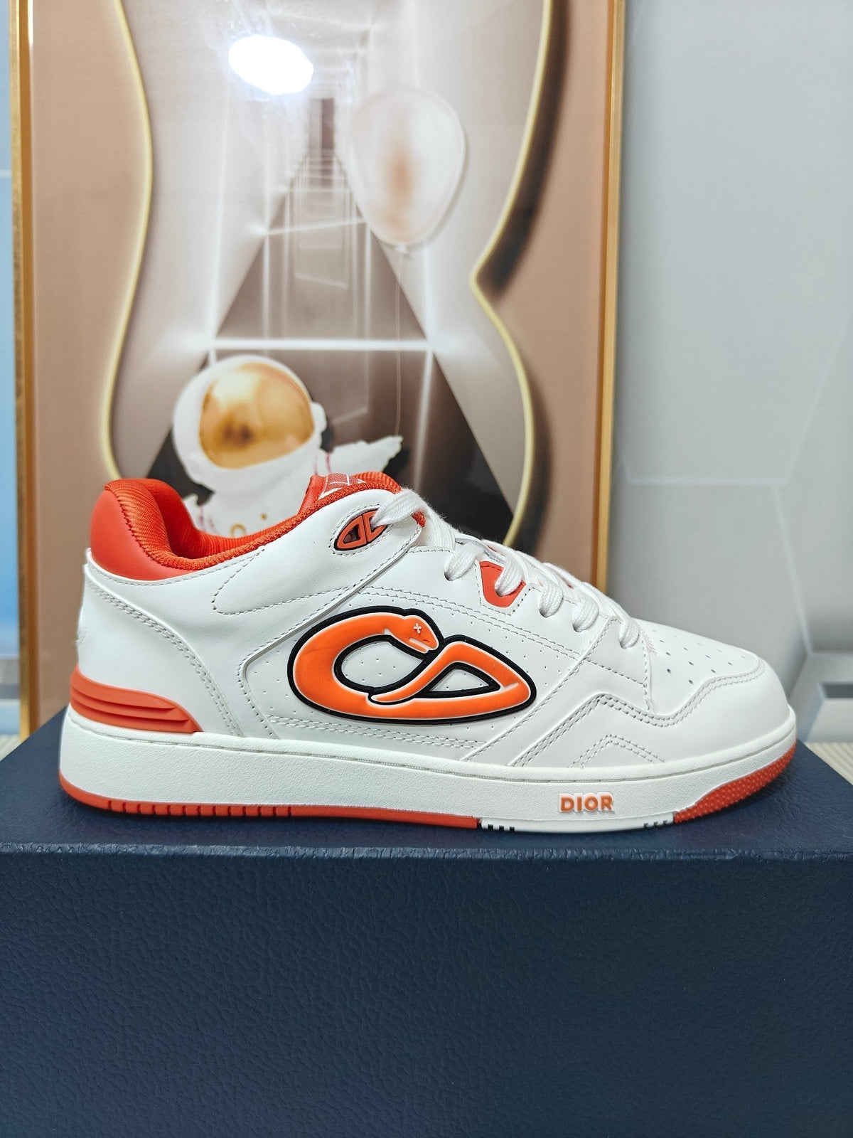 CD 26s Low Top Sneaker White Orange Calfskin 731952