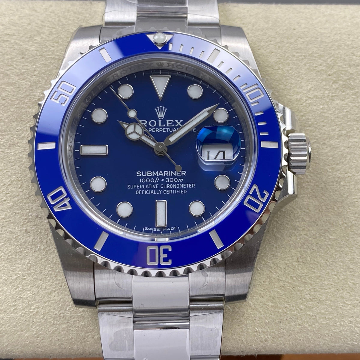Rolex Submariner Date Blue Ceramic Blue Dial
