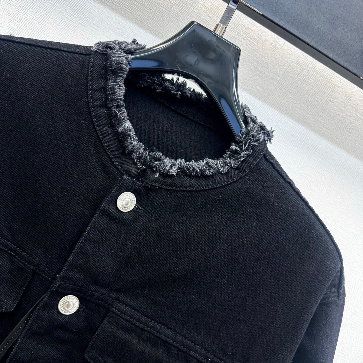 CE Trucker Jacket in Black Heavy Cotton