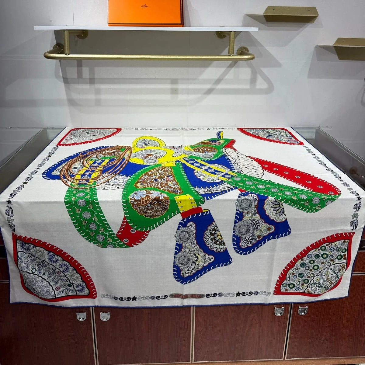 Hermes 2026 Selle de Collection Shawl Scarf 140cm Cashmere Silk 216920