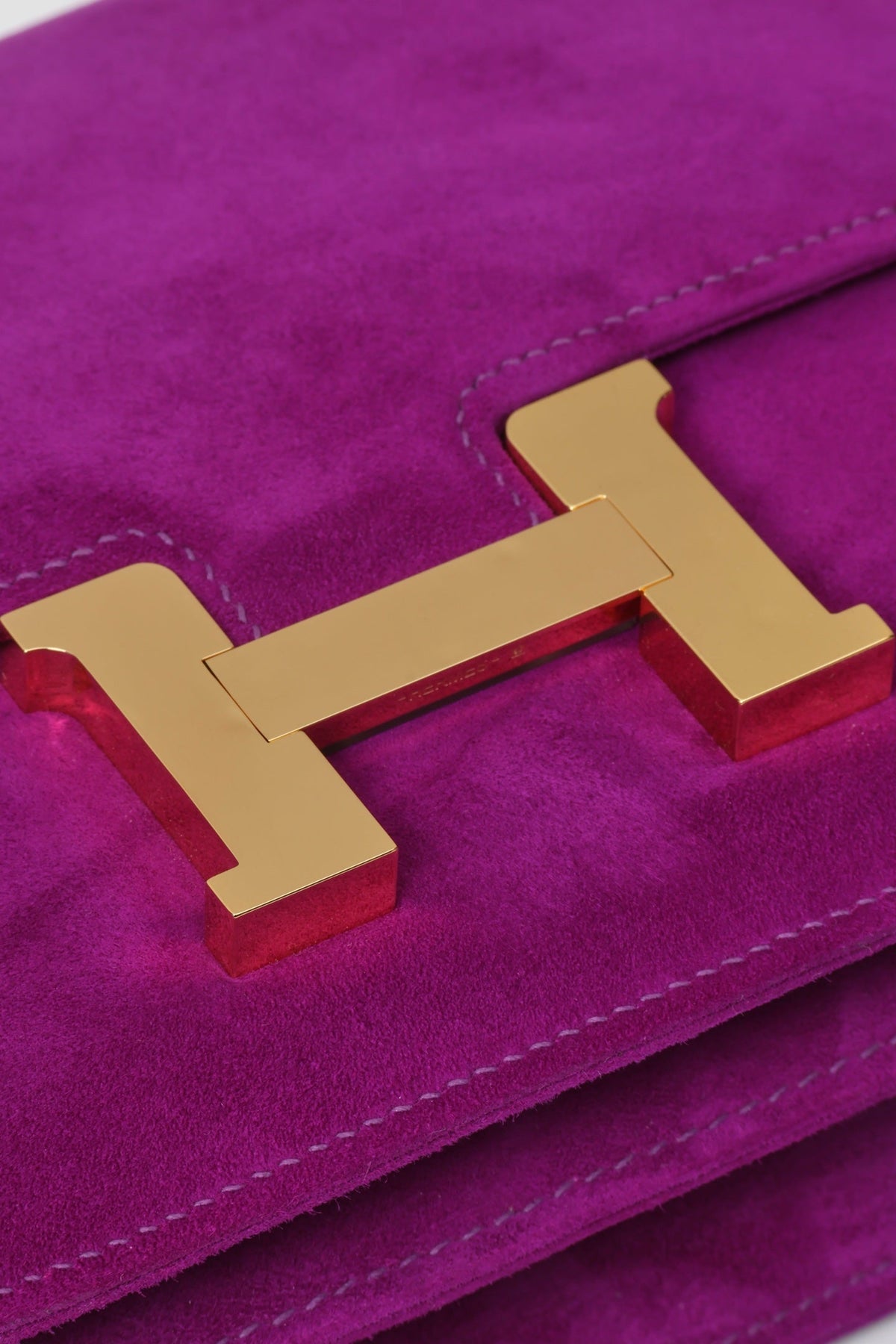 High-end Hermes 2026 Constance Bag 18cm Anemone Purple Suede
