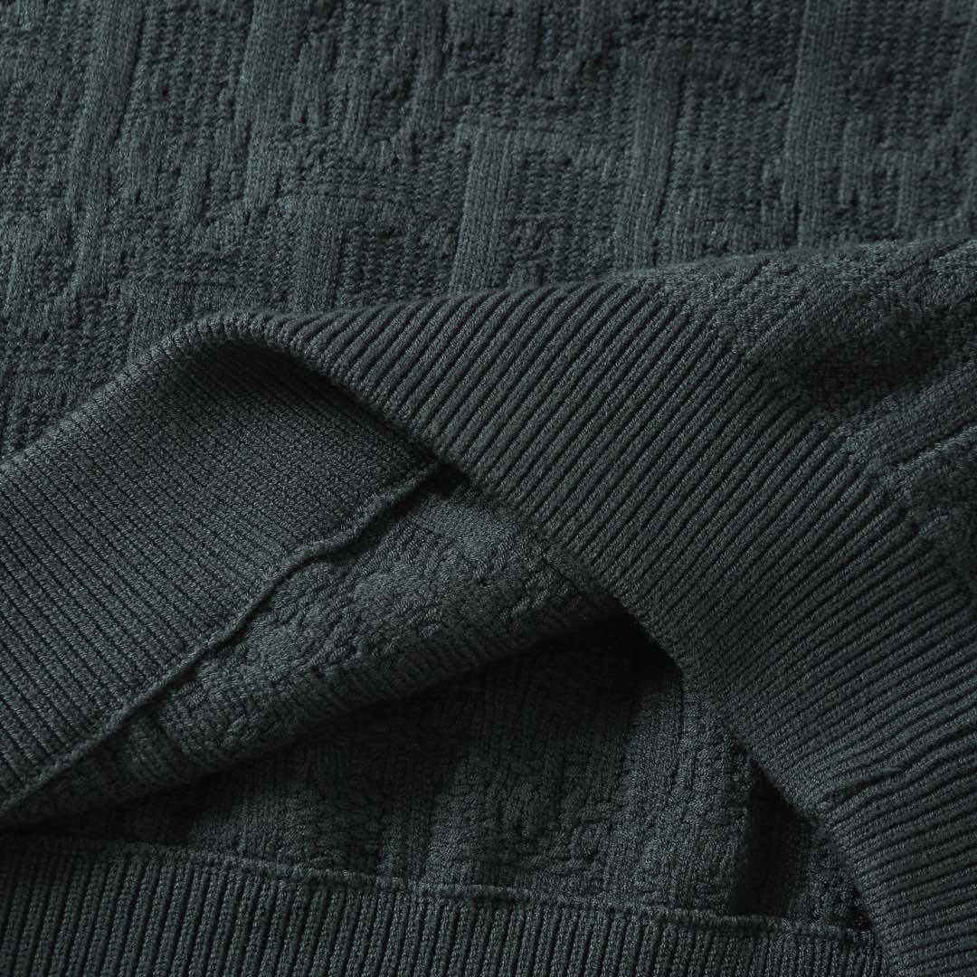 Dior 26s Crewneck Sweater Dark Grey Dior Oblique Jacquard Wool Men