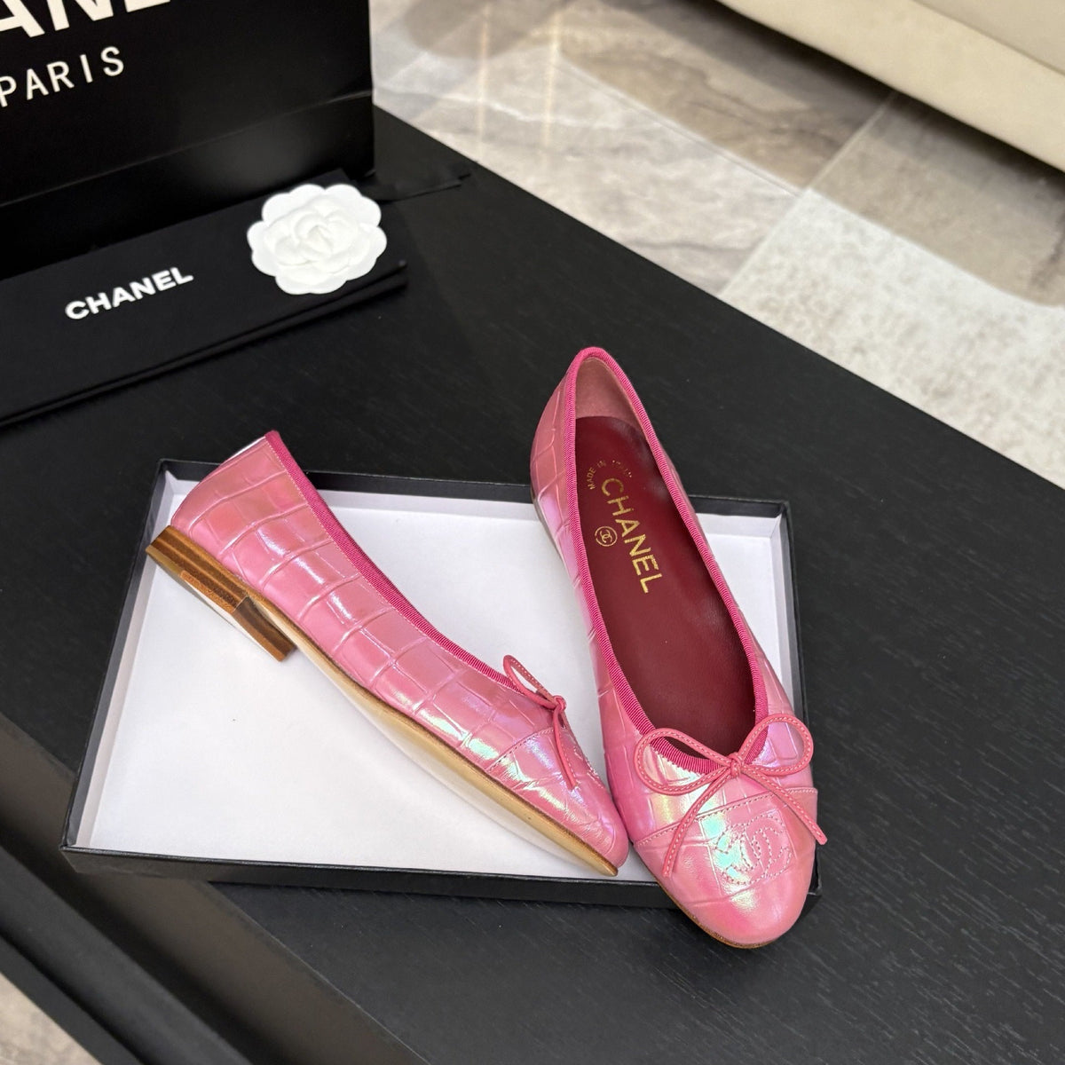 Chanel 2026 Two-Tone Ballet Flat Cowhide 168113