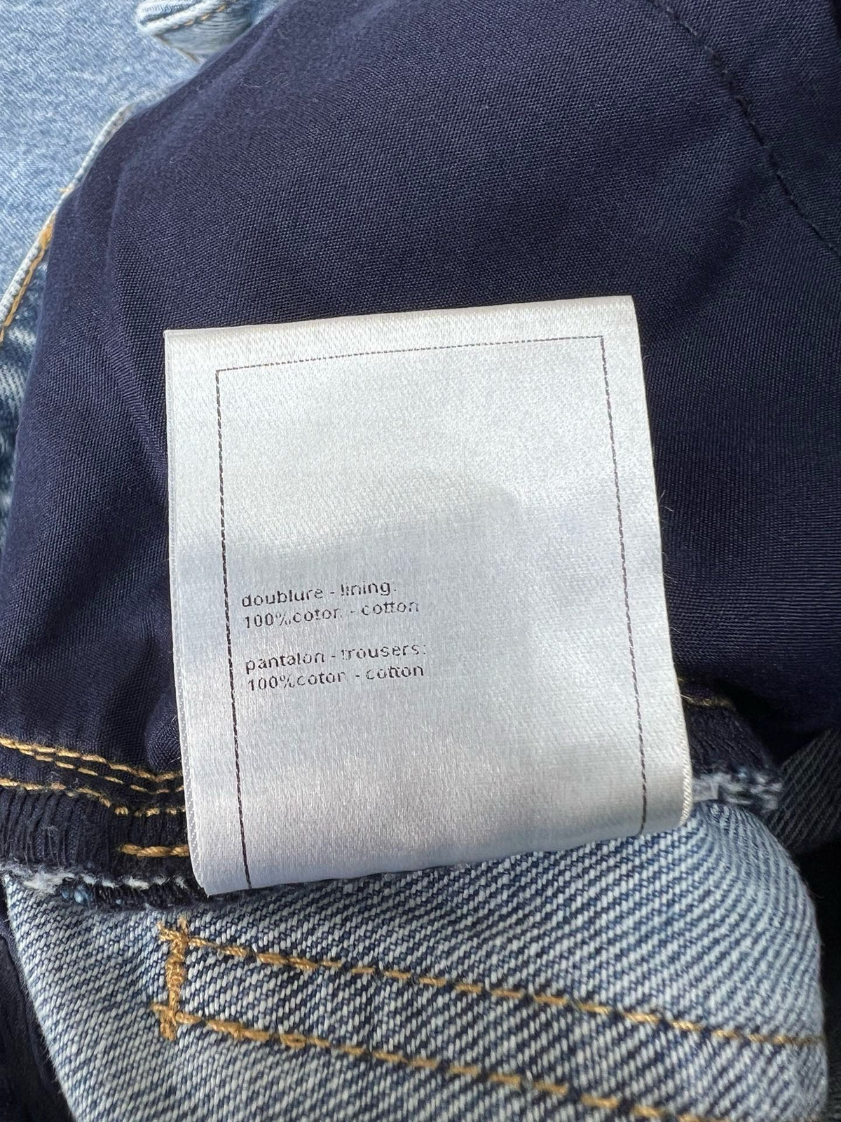 CC 26S Straight-Leg Denim Jeans Embroidered Double Logo Pocket Cotton 437703