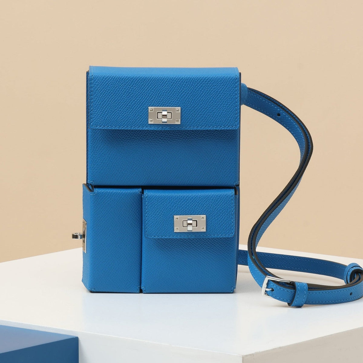 High-end Hermes 2026 Kelly Multipocket To Go Clutch 17.5cm Epsom Leather