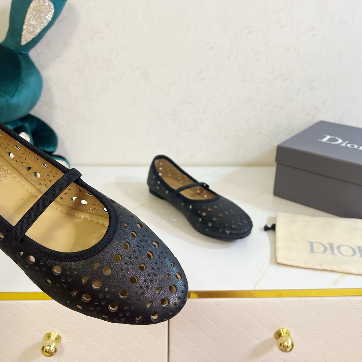 Dior 26s Mary Jane Flats Black Calfskin
