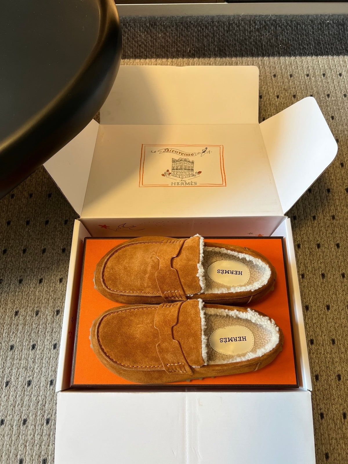 HM 26S Destin Loafers Cognac Brown Suede