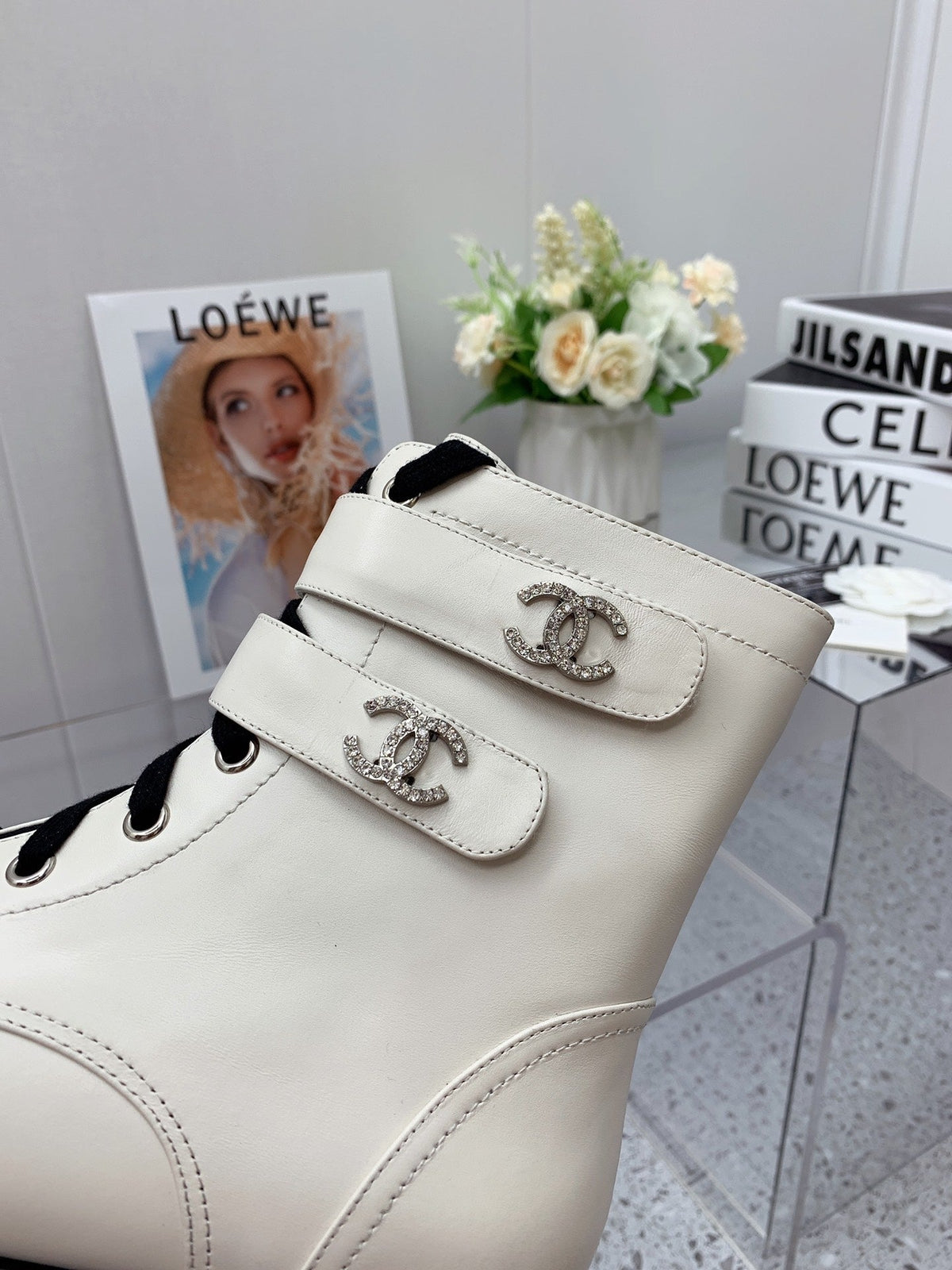 Chanel 2026 Combat Ankle Boots Calfskin 162110