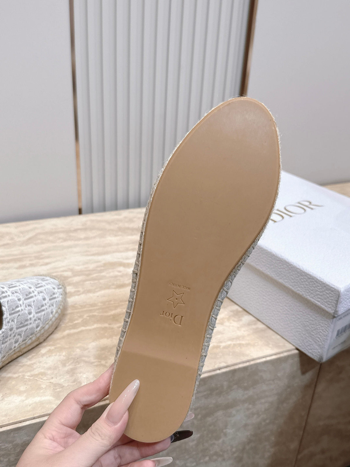 Dior 26s Siroco Espadrille Beige White Dior Oblique Canvas