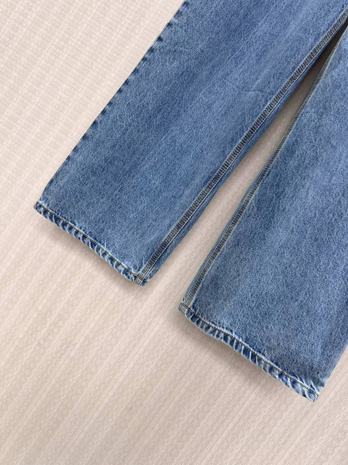 CC 26S High-Waist Wide-Leg Cargo Jeans Contrast Stitching Blue Cotton 437692