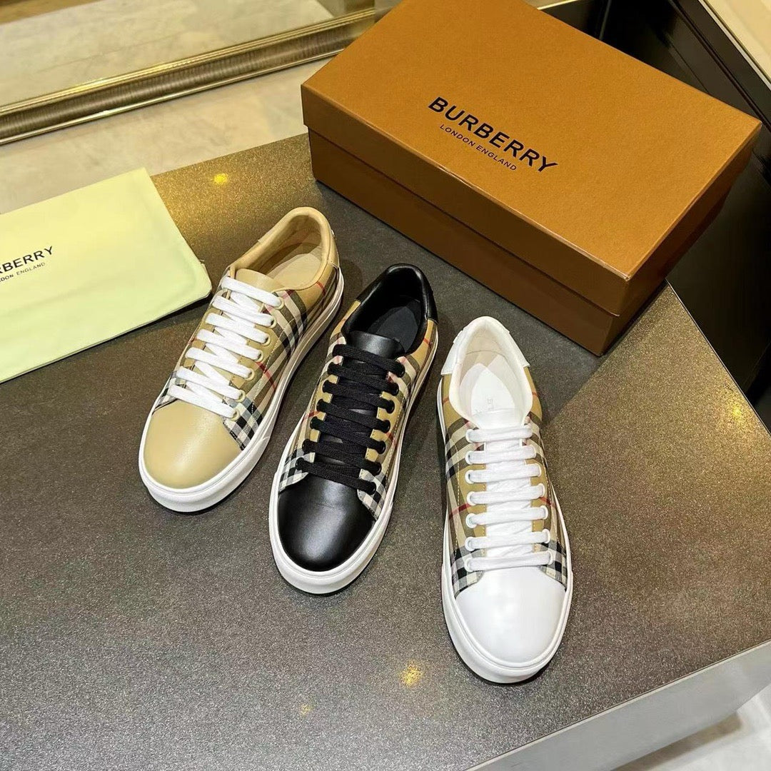 Burberry Vintage Low-Top Sneakers Canvas Leather