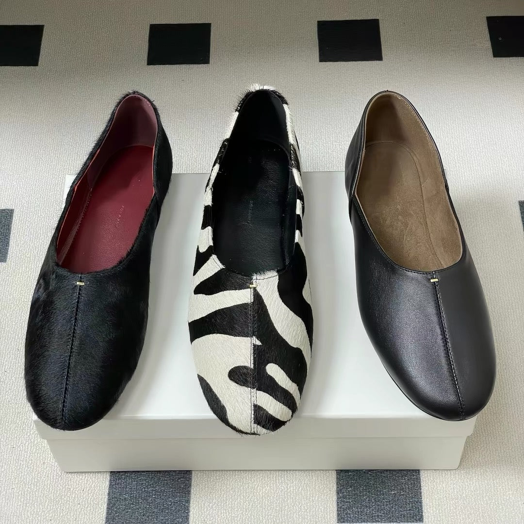 Khaite Jane Flats 10 Ballet Black Calfskin