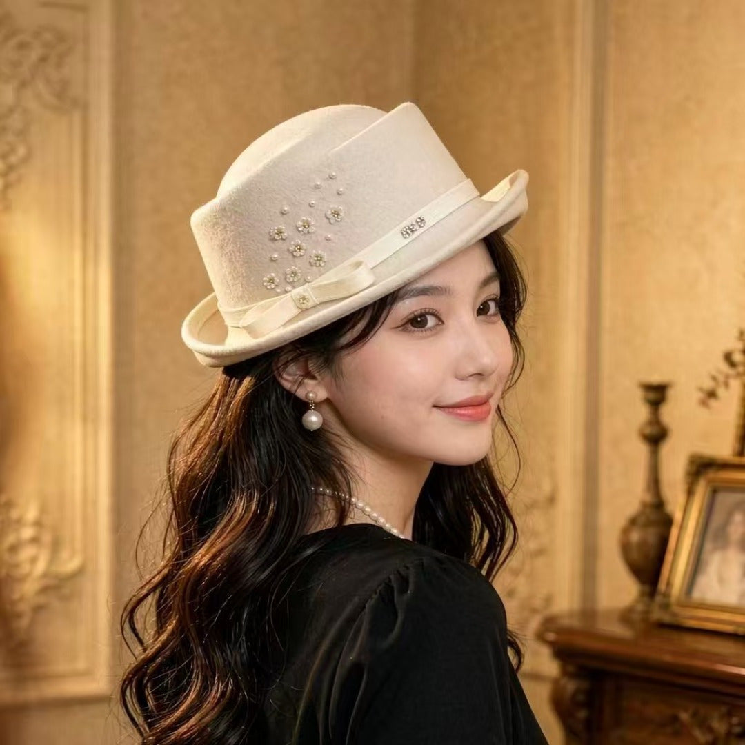 Miu Felt Hat With Ribbon And Flower 477646