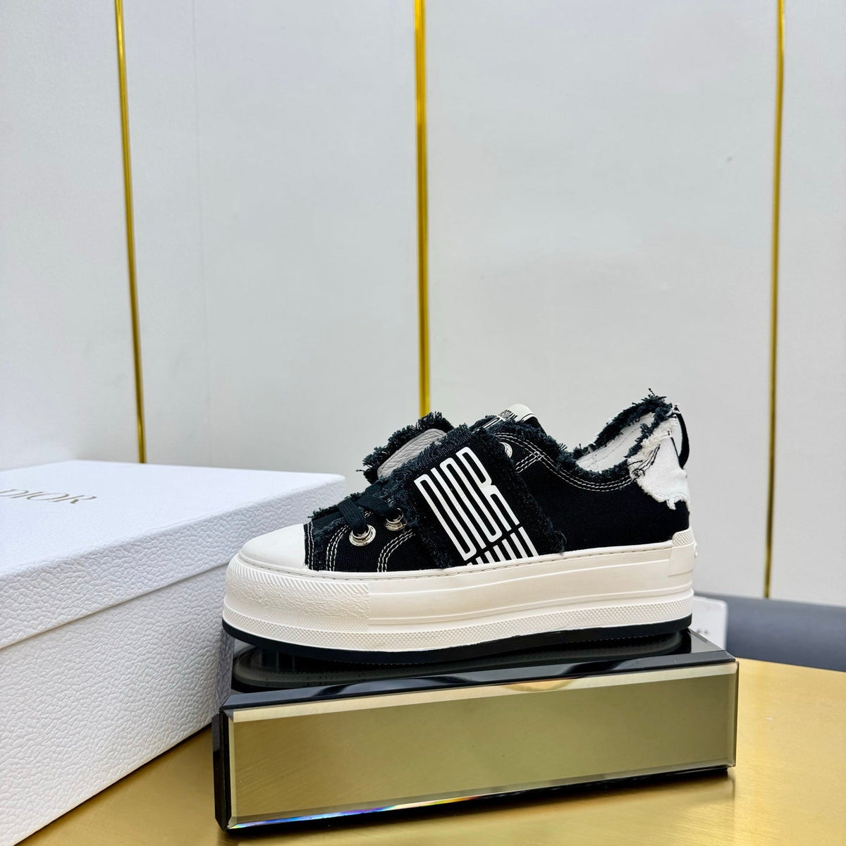 CD 26s Platform Sneaker 50mm Black Canvas 472915