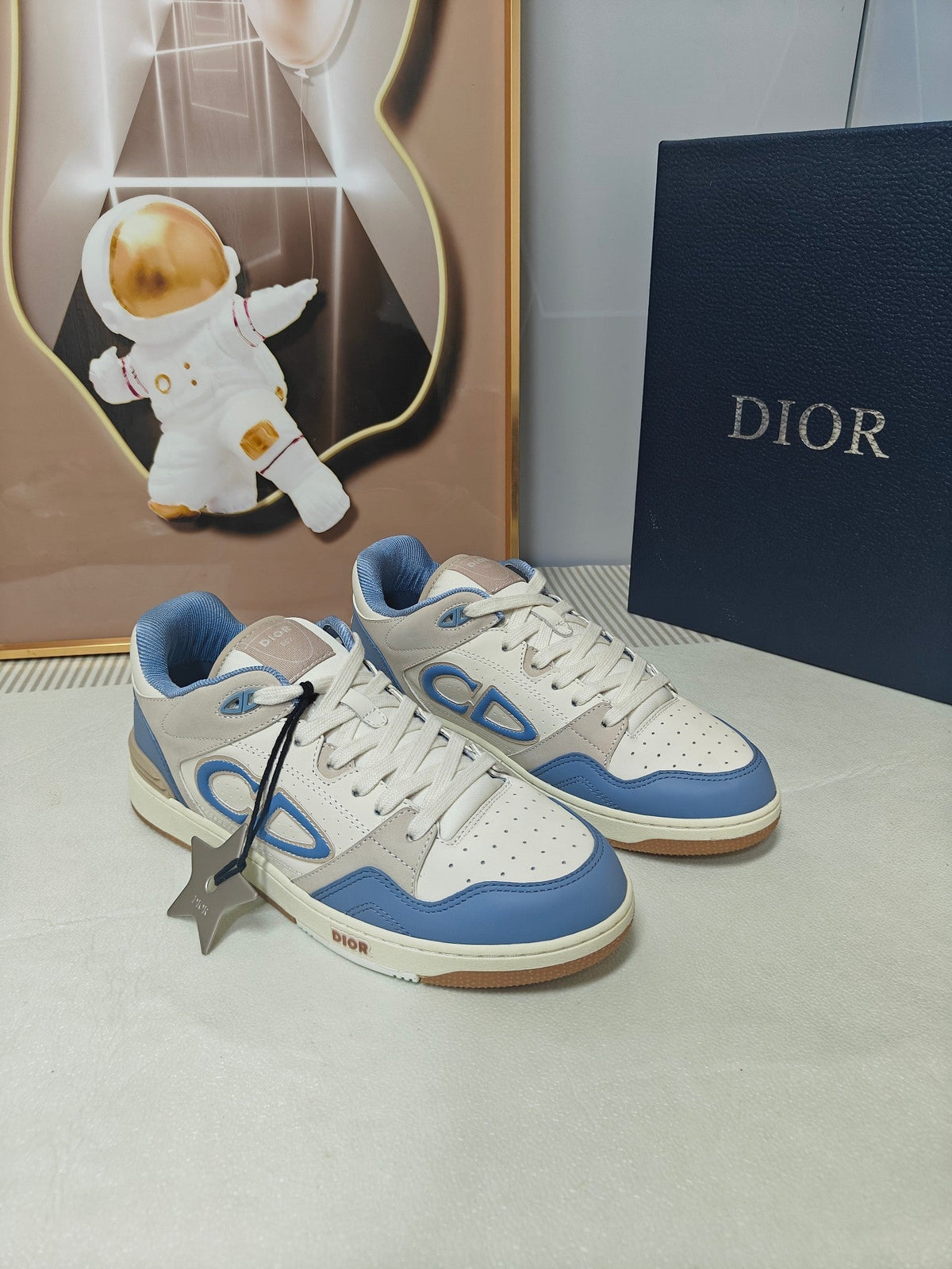 CD 26s Low Top Sneaker White Light Blue Calfskin 391852
