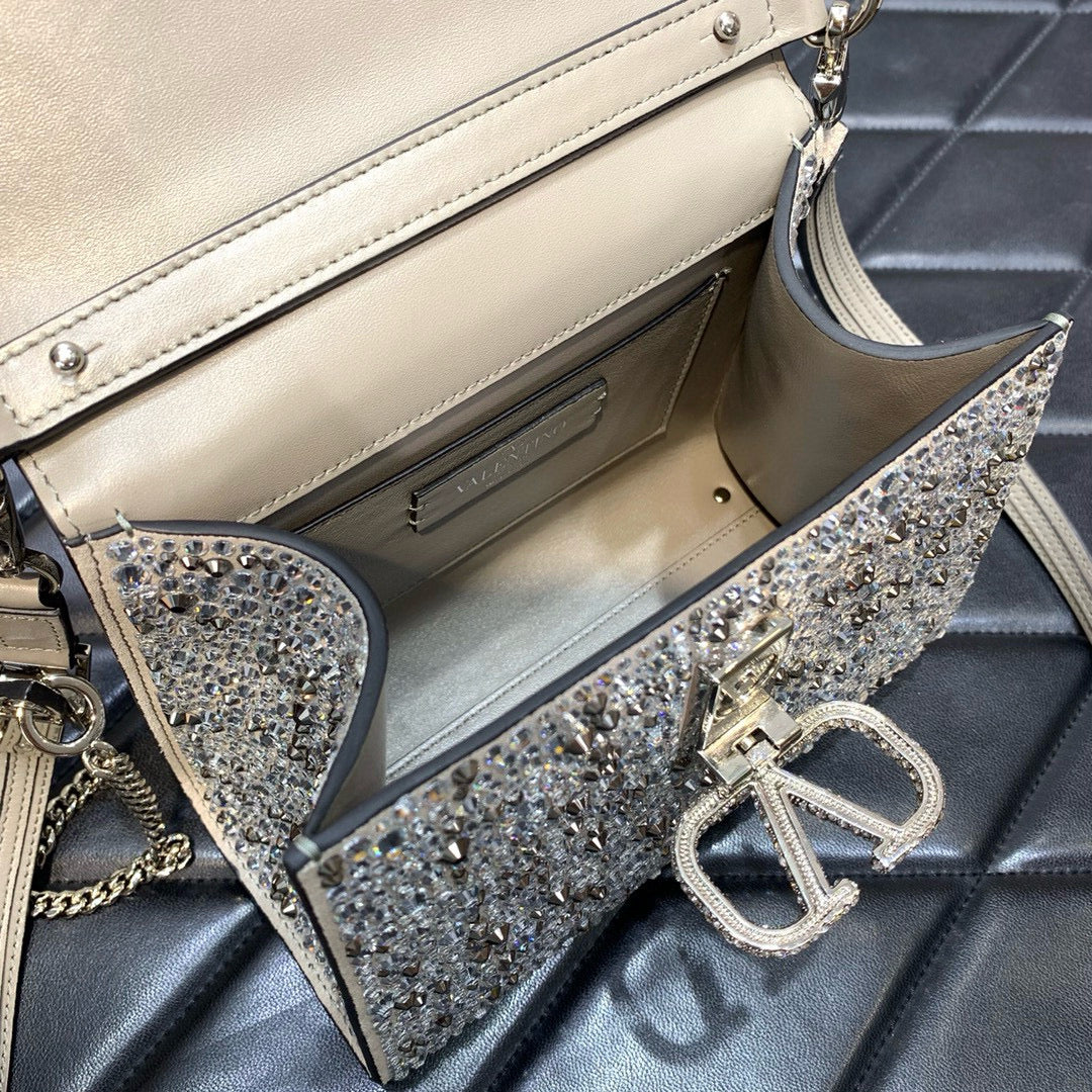 MINI VSLING HANDBAG WITH SPARKLING EMBROIDERY
