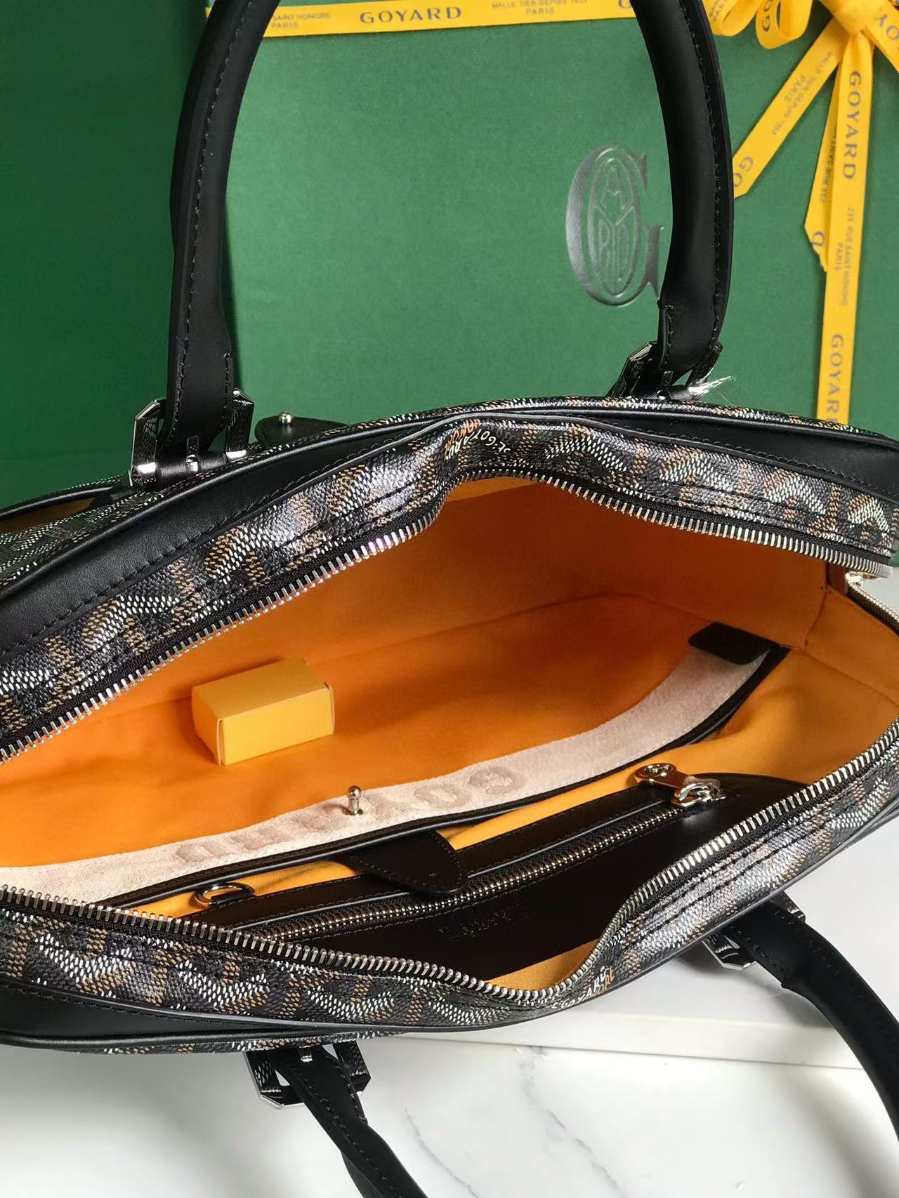Goya Black Diplomat Briefcase Business Handbag