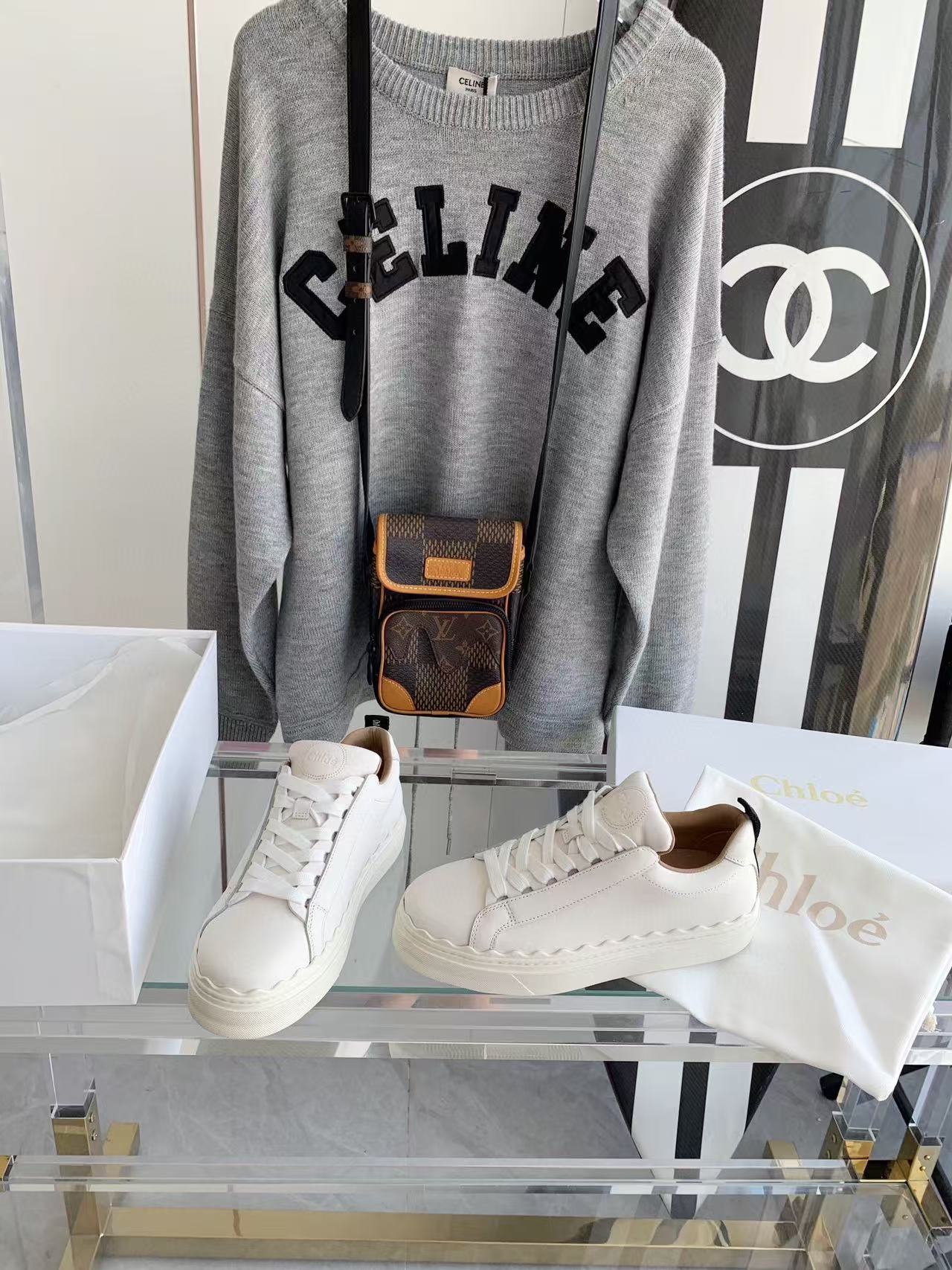 Chloe Lauren Sneaker White Calfskin