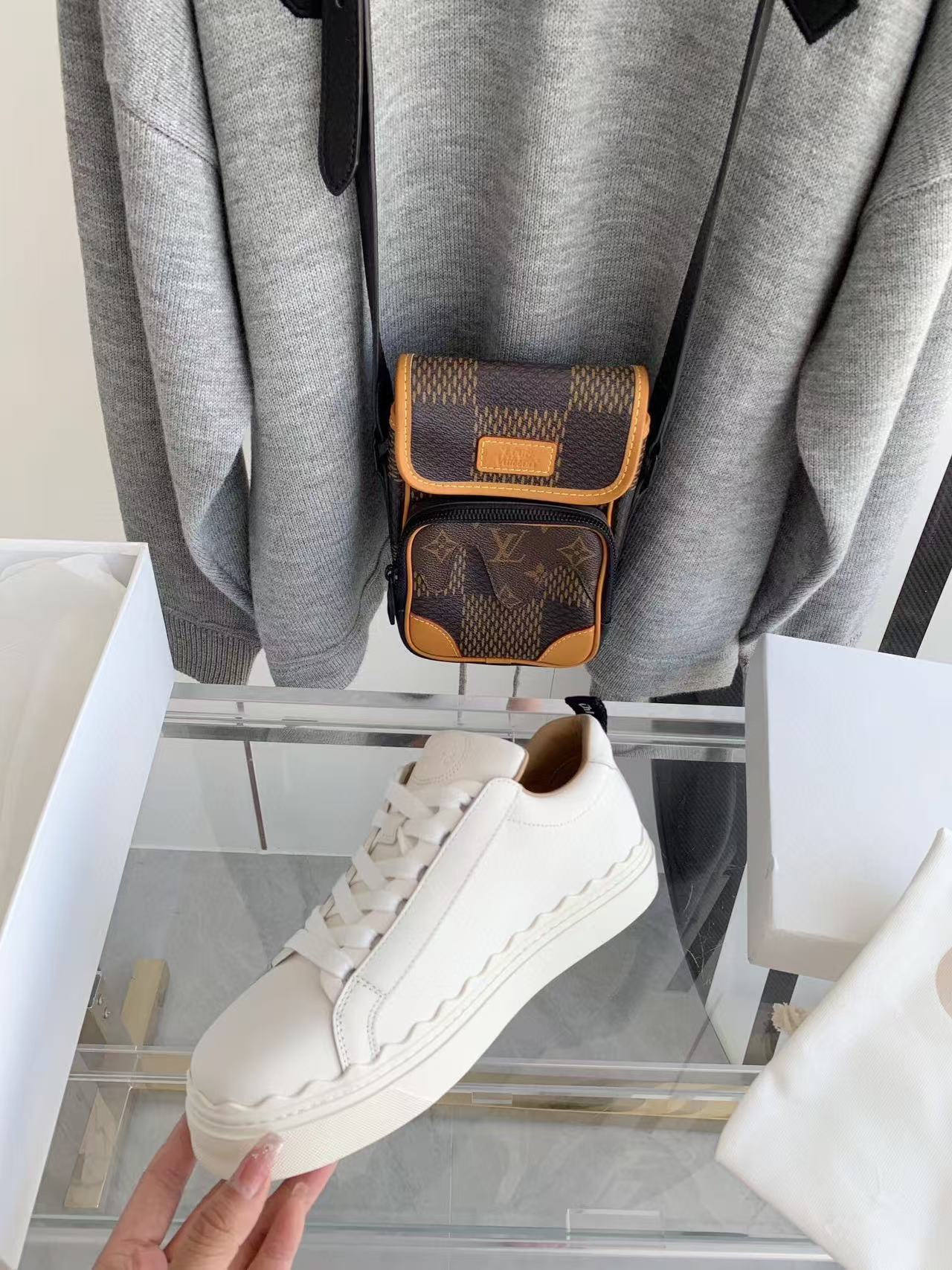 Chloe Lauren Sneaker White Calfskin