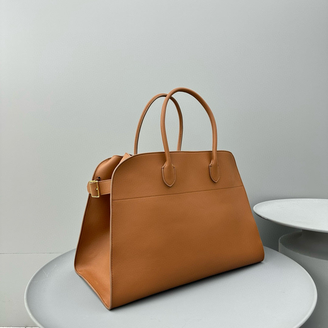 The Row Margaux 17 Brown Leather