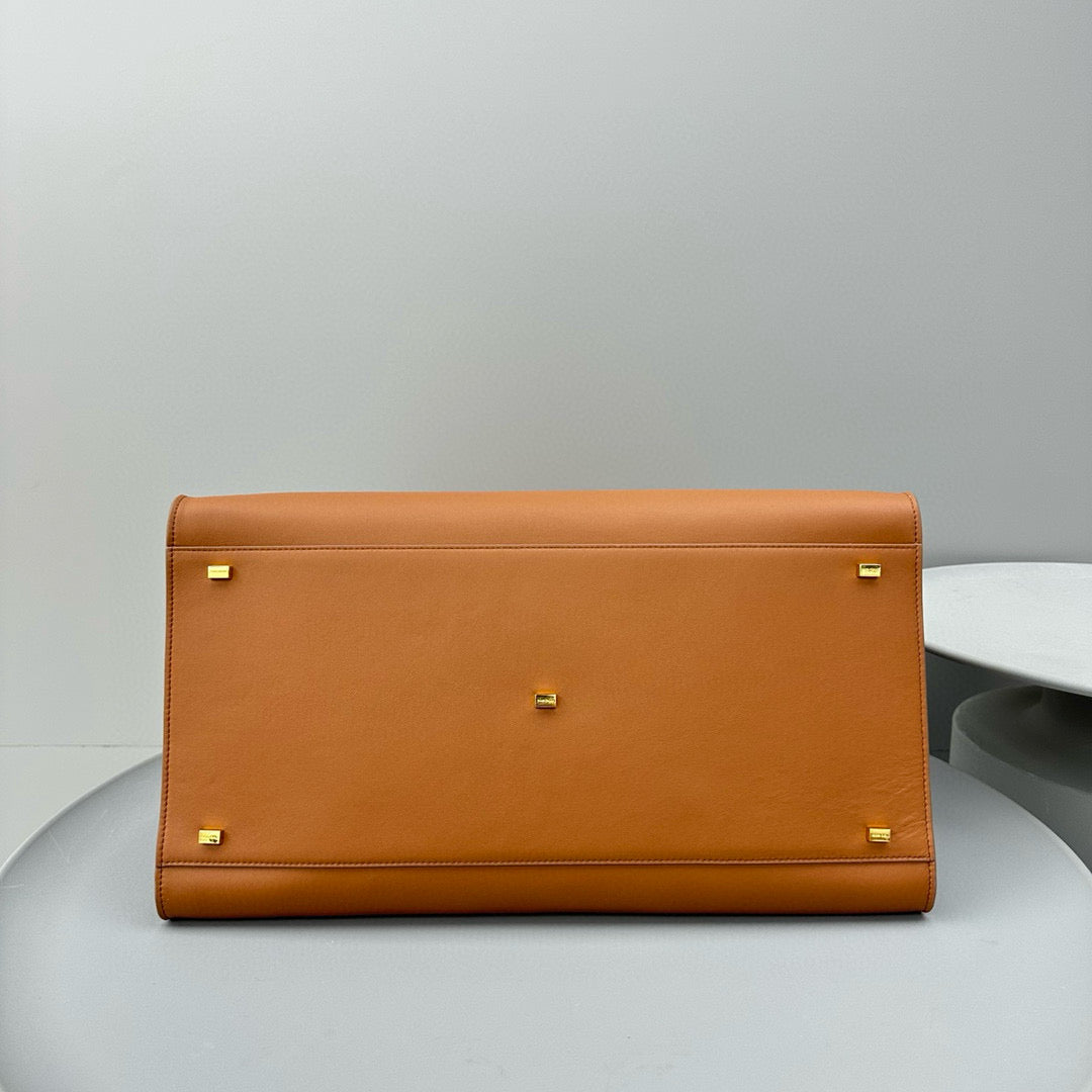 The Row Margaux 17 Brown Leather